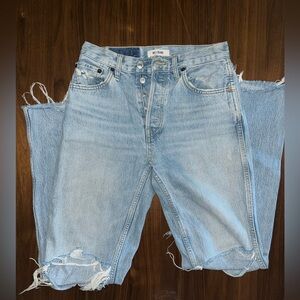 Re/done Blue Distressed Women's Jeans
